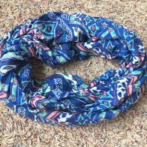 Never worn multi-colored infinity scarf